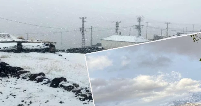 Evler beyaz örtüyle kaplandı! Lapa lapa kar yağıyor