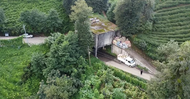 Üstü çay alım yeri, altı yol Rize Haberleri