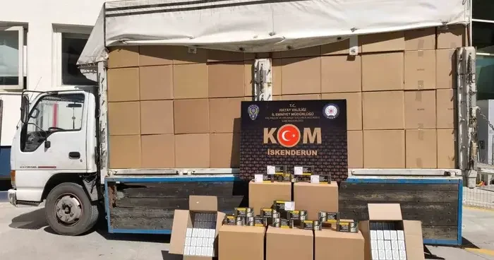 Hatay Belen de 2 milyon 760 bin makaron ele geçirildi