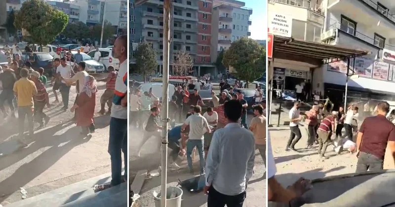 Tozu dumana kattılar: İki grup arasındaki kavgada taş ve sopalar havada uçuştu