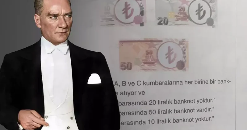 Bir yayınevi, sorularına koyduğu banknotlardaki Atatürk resmini sansürledi