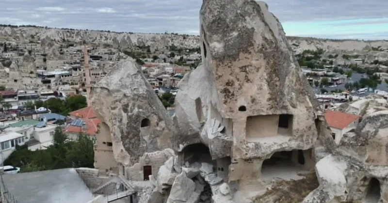Kapadokya’da peribacasının bir kısmı yıkıldı Sözcü Gazetesi