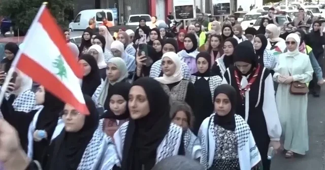 Lübnan’dan Gazze’ye destek yürüyüşü VİDEO İZLE