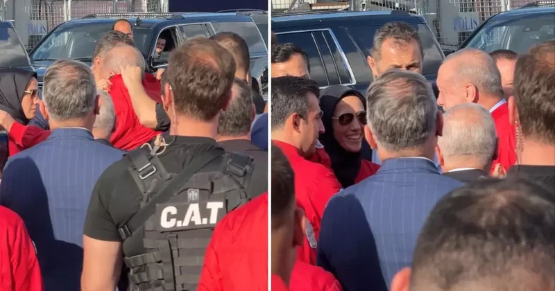 Cumhurbaşkanı Erdoğan ın TEKNOFEST i ziyaretine damga vuran görüntü