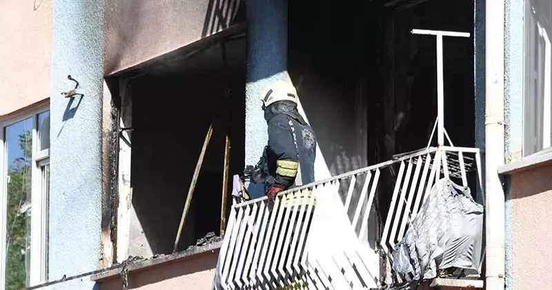 Konya da 5 katlı binada yangın; 7’si çocuk 13 kişi dumandan etkilendi