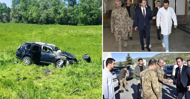 Göreve giden polisler kaza yaptı: Takla atan araçtan yaralı kurtuldular Bitlis Haberleri