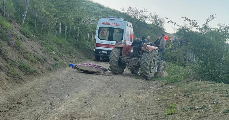 Samsun da traktör devrildi; sürücüsü kurtarılamadı