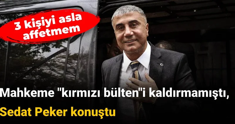 Mahkeme kırmızı bülten i kaldırmamıştı, Sedat Peker konuştu
