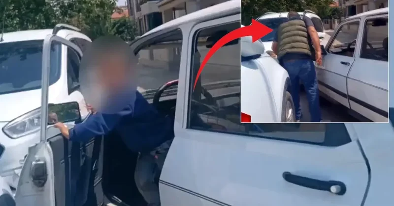 Küçük yaştaki bir çocuk, ailesinden habersiz aldığı otomobille kaza yaptı