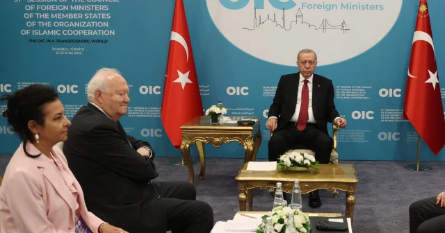 Cumhurbaşkanı Erdoğan BM Medeniyetler İttifakı Yüksek Temsilcisi Moratinos u kabul etti VİDEO İZLE