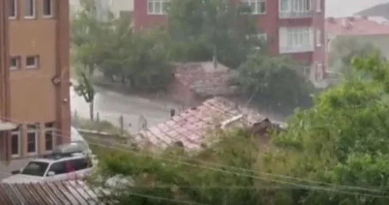 Yozgat ta dolu ve sağanak etkili oldu