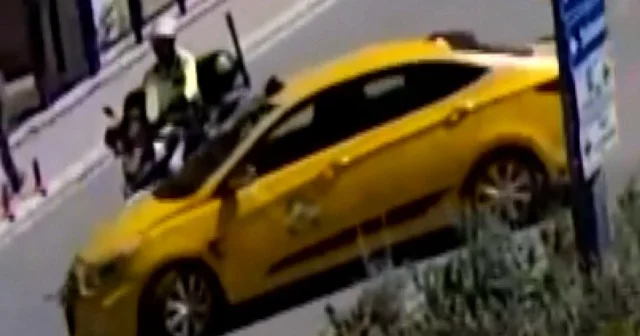 Amasya’da motosikletli polis ile ticari taksi çarpıştı VİDEO İZLE