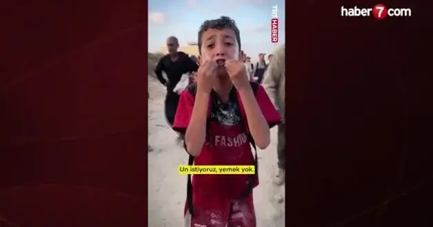 Açlıktan kum yiyen Gazzeli çocuğun gözyaşları yürekleri yaktı!