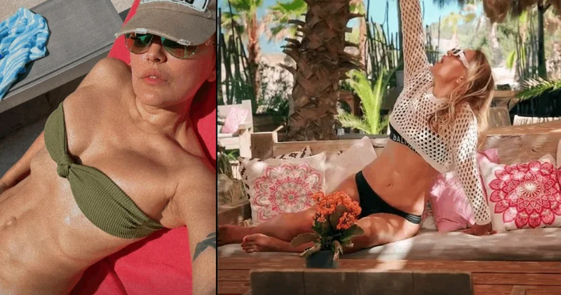 Demet Akalın plajda panikledi: Görünce apar topar kaçtı