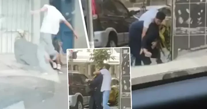 Sultangazi de dehşet anları! Annesini sokak ortasında feci şekilde darbetti