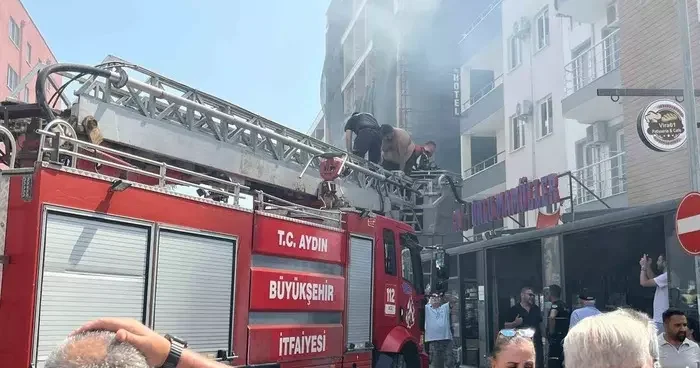 Kuşadası’nda yangın paniği