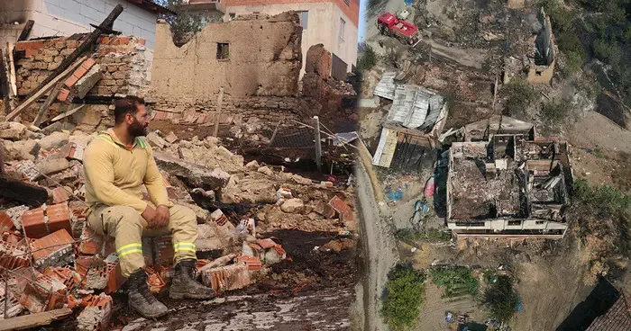 Sakarya daki orman yangınında evler kül oldu, geriye harabe kaldı! Gün ağarınca ortaya çıktı
