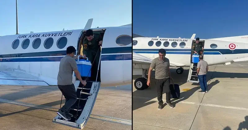 Kalp grefti, Kara Kuvvetleri ne ait uçakla İstanbul a ulaştırıldı