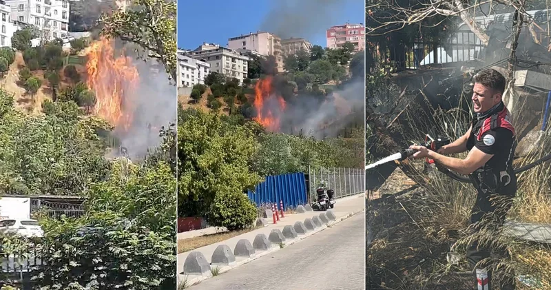 İstanbul un göbeğinden korkutan yangın! Ekipler ve vatandaşlar seferber oldu