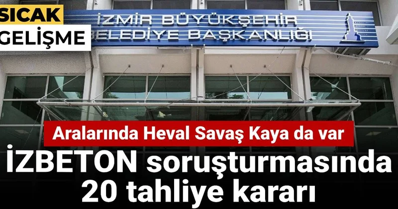 İZBETON soruşturmasında 20 tahliye kararı: Aralarında Heval Savaş Kaya da var