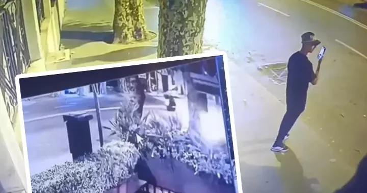 Önce telefonla restoranı kayda aldı sonra iki kez molotof attı