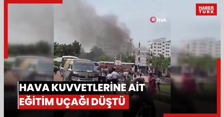 Bangladeş’te hava kuvvetlerine ait eğitim uçağı, okul yerleşkesine düştü: 1 ölü