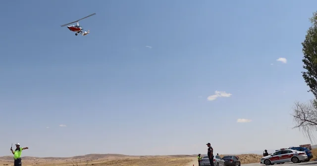 Yozgat ta helikopter destekli trafik denetimi yapıldı Yozgat Haberleri