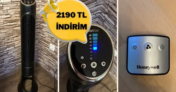 Kompakt, şık ve ekonomik! Honeywell QuietSet HYF290 Kule Tipi Vantilatör indirime girdi