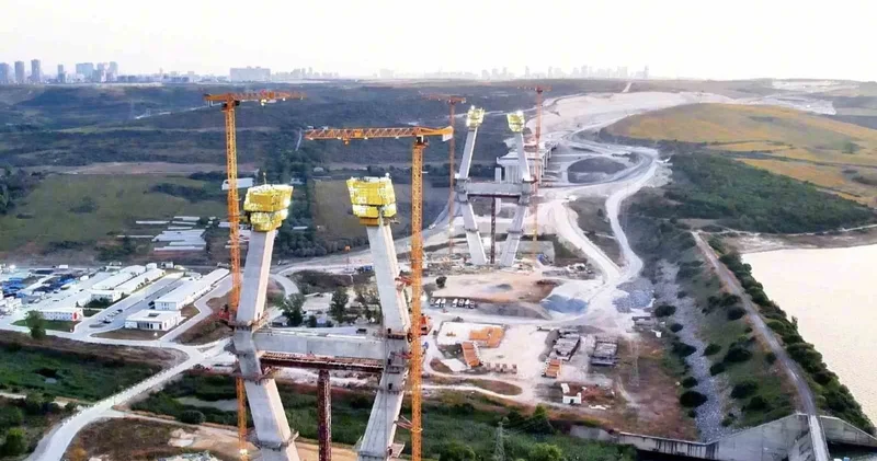 Kanal İstanbul’un ilk köprüsünde son durum: 110 metreye ulaştı