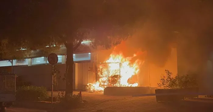Menteşe’de yangın paniği: Çöp kutusu alev aldı