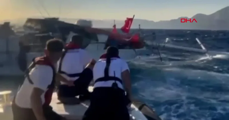Muğla da yelkenli operasyonu! 12 kişi kurtarıldı