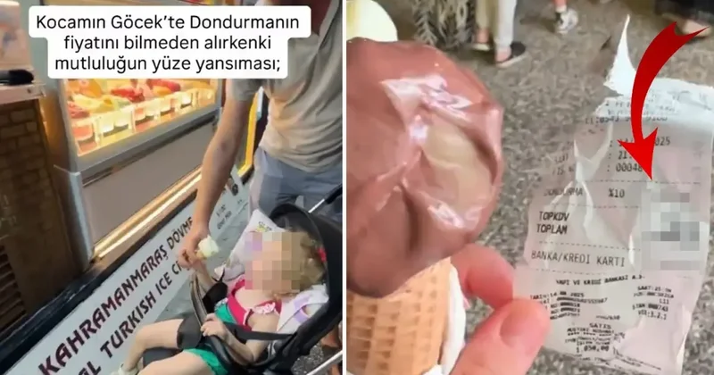 İki top dondurmaya ödediği para öyle böyle değil