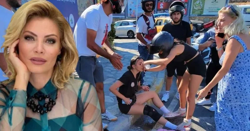 Seray Sever kaza yaptı: İki genç kız yola savruldu