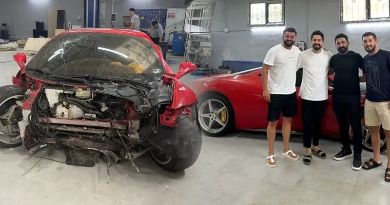 Kazada pert olan Ferrari yi futbolcu satın aldı Sözcü Gazetesi