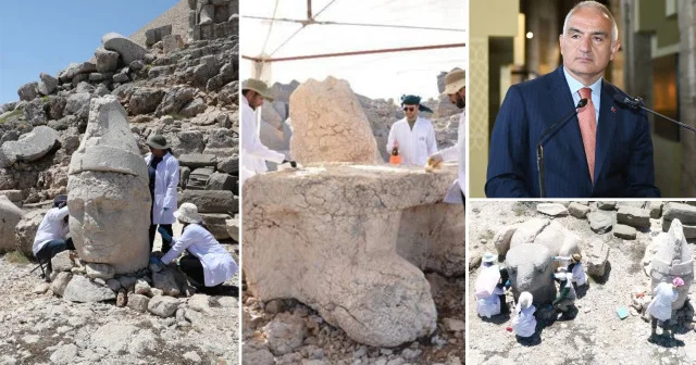 Nemrut a nano dokunuş: Bakanlık Nemrut’un dev heykellerini ilk kez nano teknolojiyle güçlendirdi Kültür Sanat Haberleri