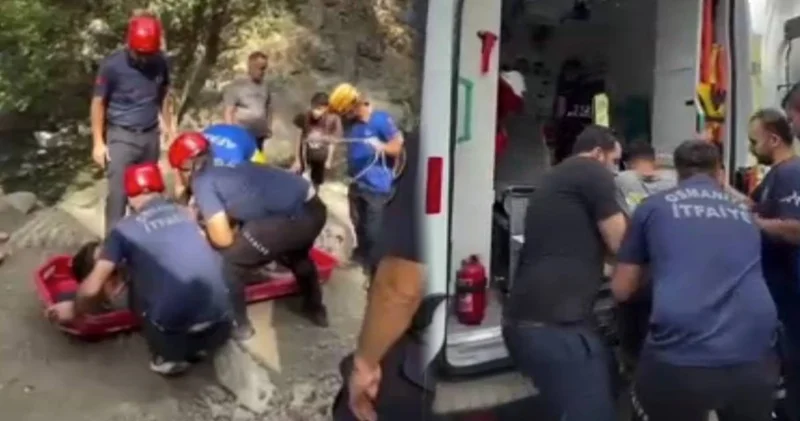 Osmaniye’de feci olay! Şelalede kayalıkların arasına düştü