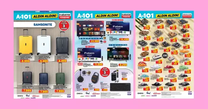 A101 e Samsonite valizler geliyor! İşte 21 Ağustos 2025 A101 Aldın Aldın Kataloğu