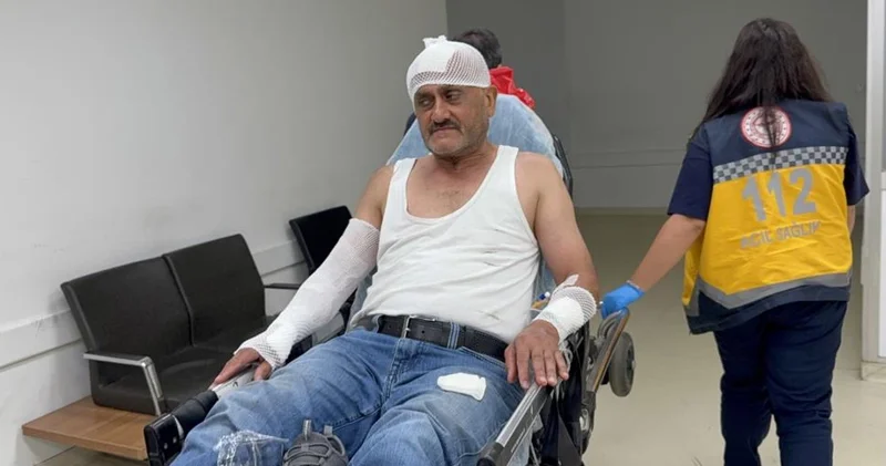 Tüp parlayınca alevler içinde kaldı, dereye atlayıp yanmaktan kurtuldu