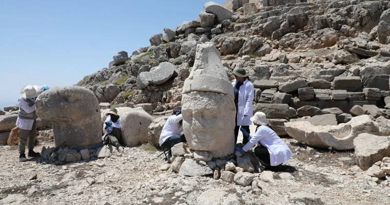 Nemrut un binlerce yıllık taş heykelleri nano teknolojiyle ayağa kalkıyor