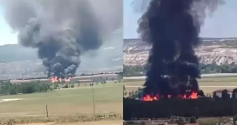 Kütahya’da tugay komutanlığının yemekhanesinde çıkan yangın kontrol altına alındı