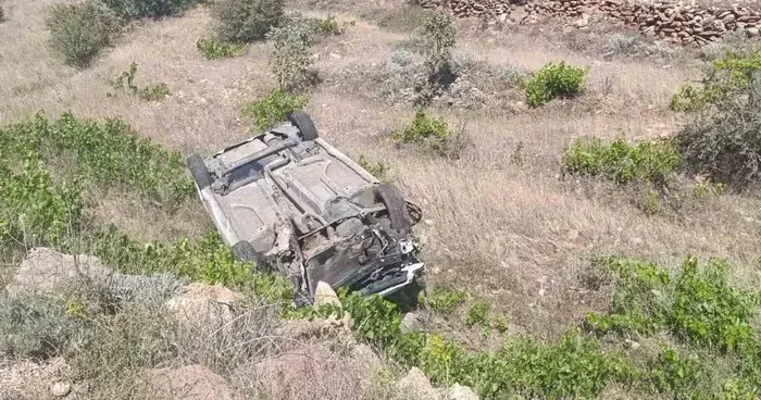 Otomobil takla atıp hurdaya döndü: Sürücü hafif sıyrıklarla kurtuldu