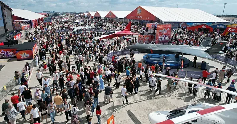 TEKNOFEST İstanbul da yoğunluk havadan görüntülendi