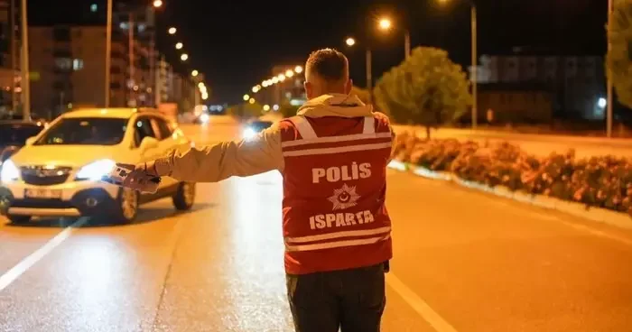 Isparta da trafik denetimleri