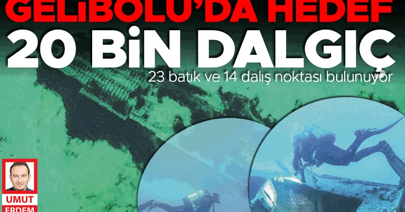 Gelibolu’da hedef 20 bin dalgıç