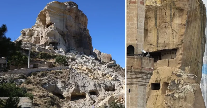 Kapadokya da Kaya Düşmesi: 3 Ev Tahliye Edildi