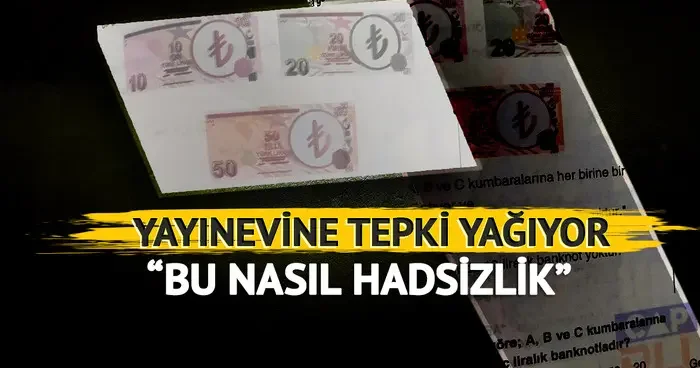 Soru bankasındaki TL banknotları infial uyandırdı! Sosyal medyada tepkiler çığ gibi: Yayınevinden Atatürk portresine sansür iddiasına yanıt