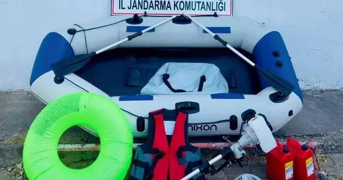 Kaçmaya çalıştığı botu şişirirken yakalandı