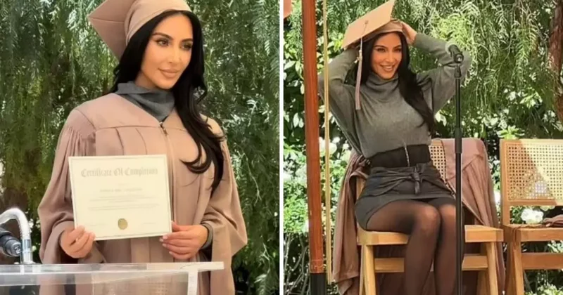 6 yılda hukuk eğitimi tamamlayan Kim Kardashian, dalga konusu oldu