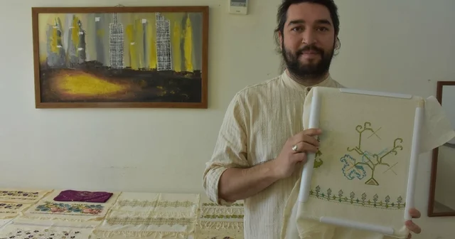 Unutulmaya yüz tutmuş geleneksel nakış işlemelerini dokuyup, geleceğe taşıyor İzmir Haberleri