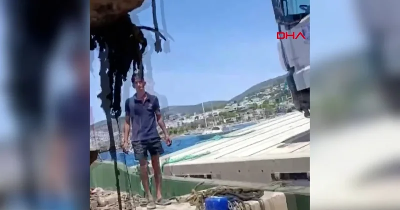 Bodrum da denizden 30 ton katı atık çıktı